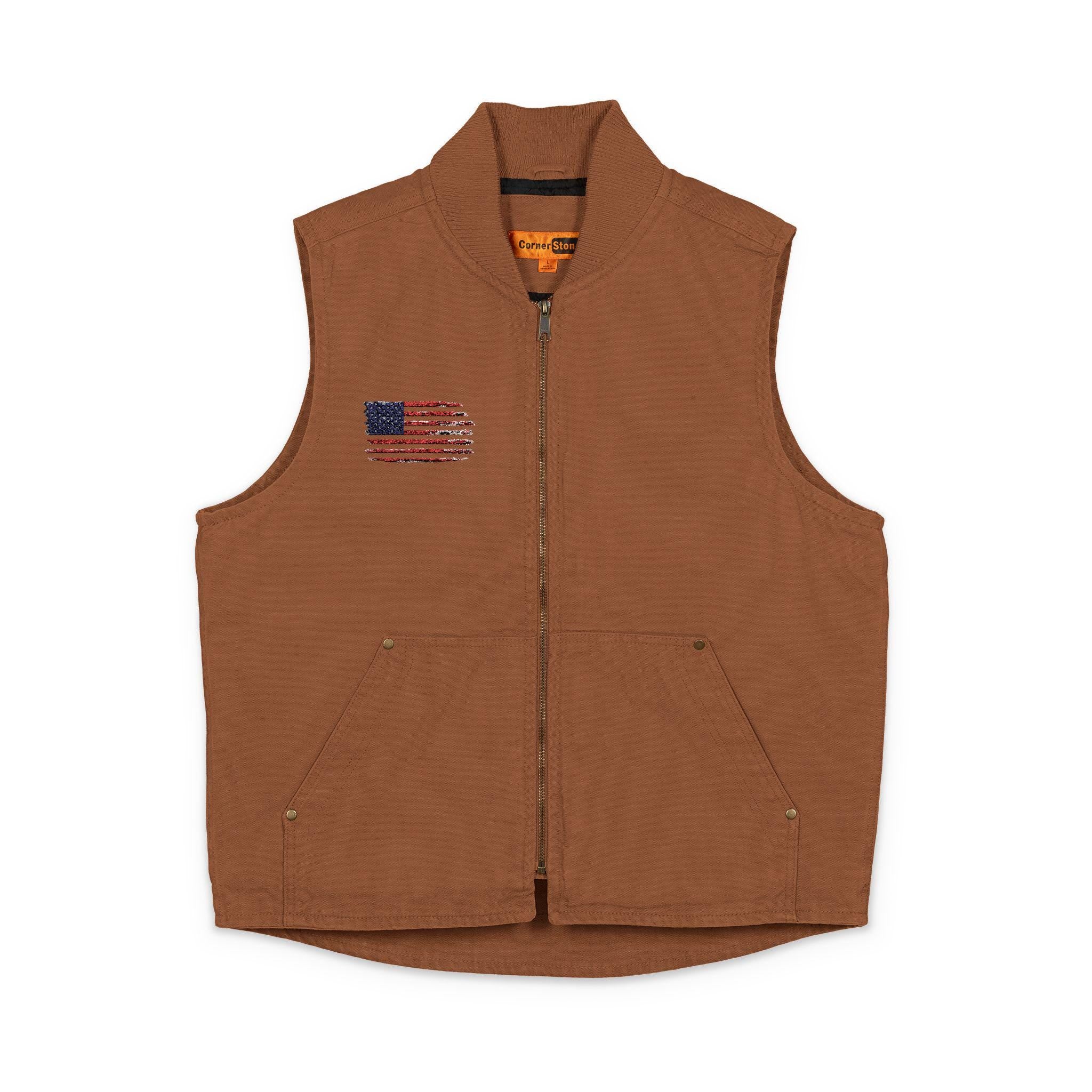American Flag Embroidery Vest