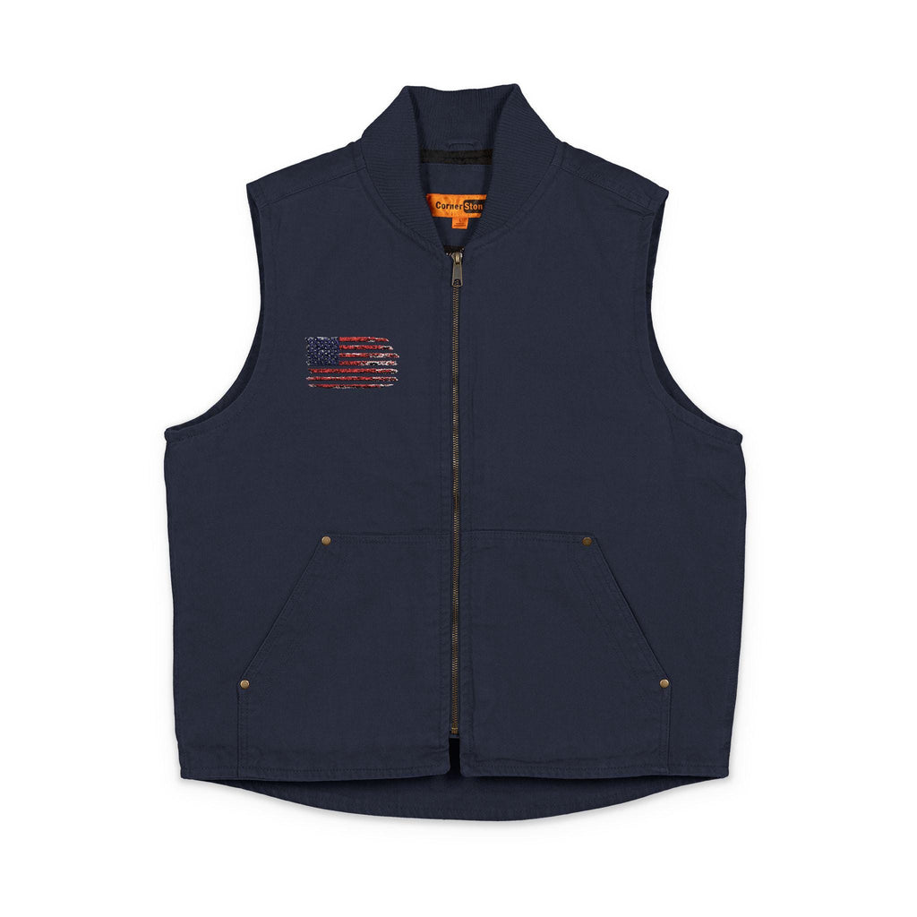 American Flag Embroidery Vest