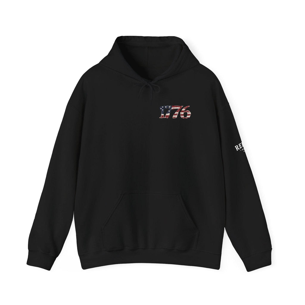 Distressed American Flag 1776 Hoodie | Vintage USA Patriotic Pullover