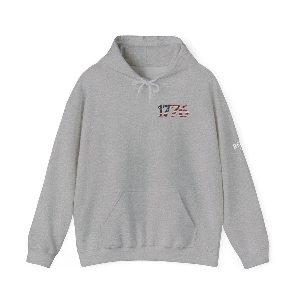 Distressed American Flag 1776 Hoodie | Vintage USA Patriotic Pullover