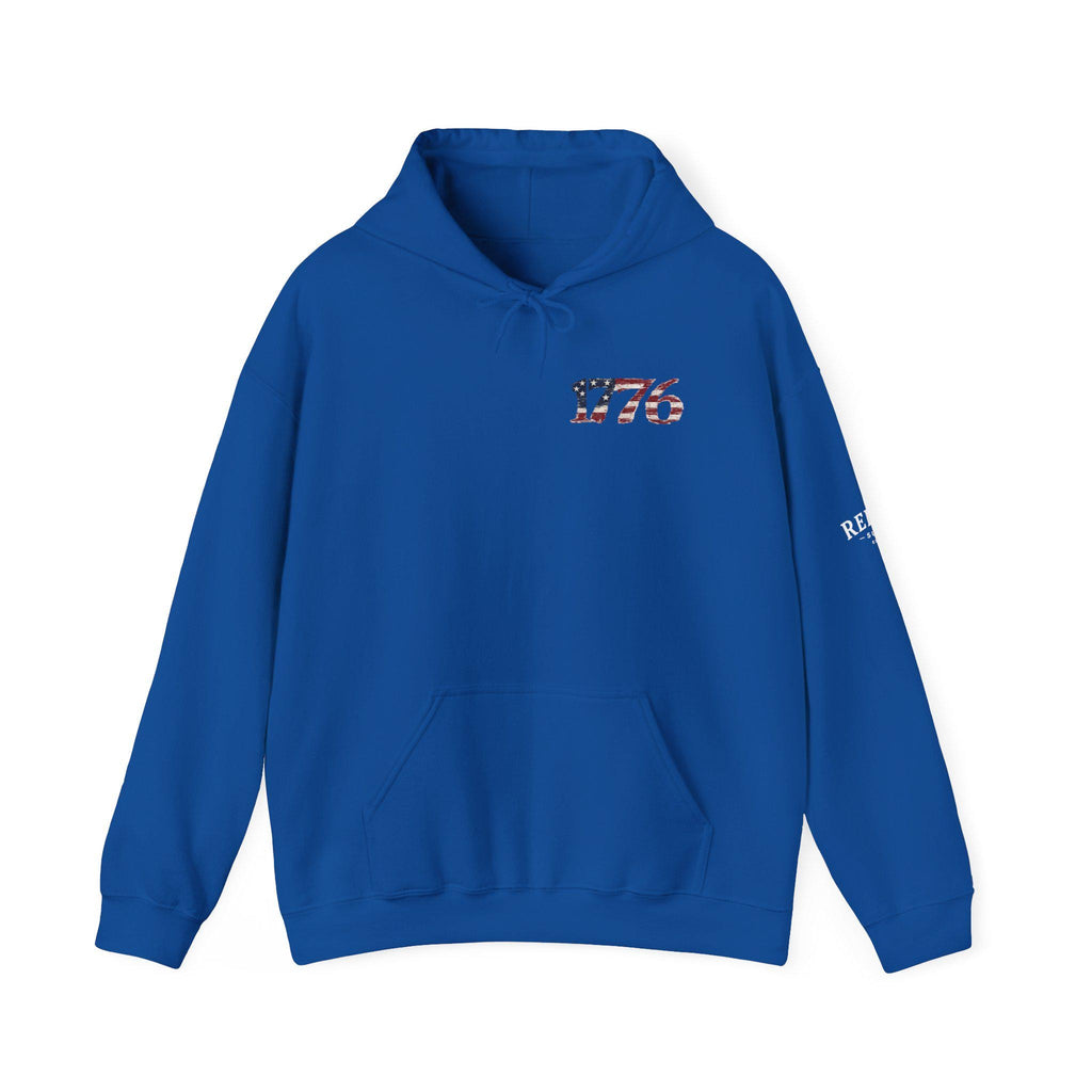 Distressed American Flag 1776 Hoodie | Vintage USA Patriotic Pullover