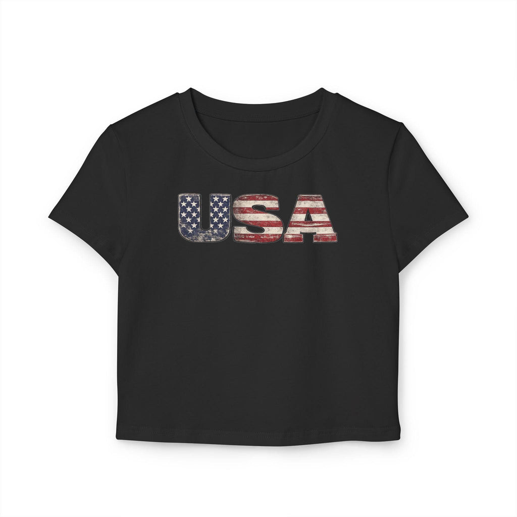 USA Flag Crop Tee