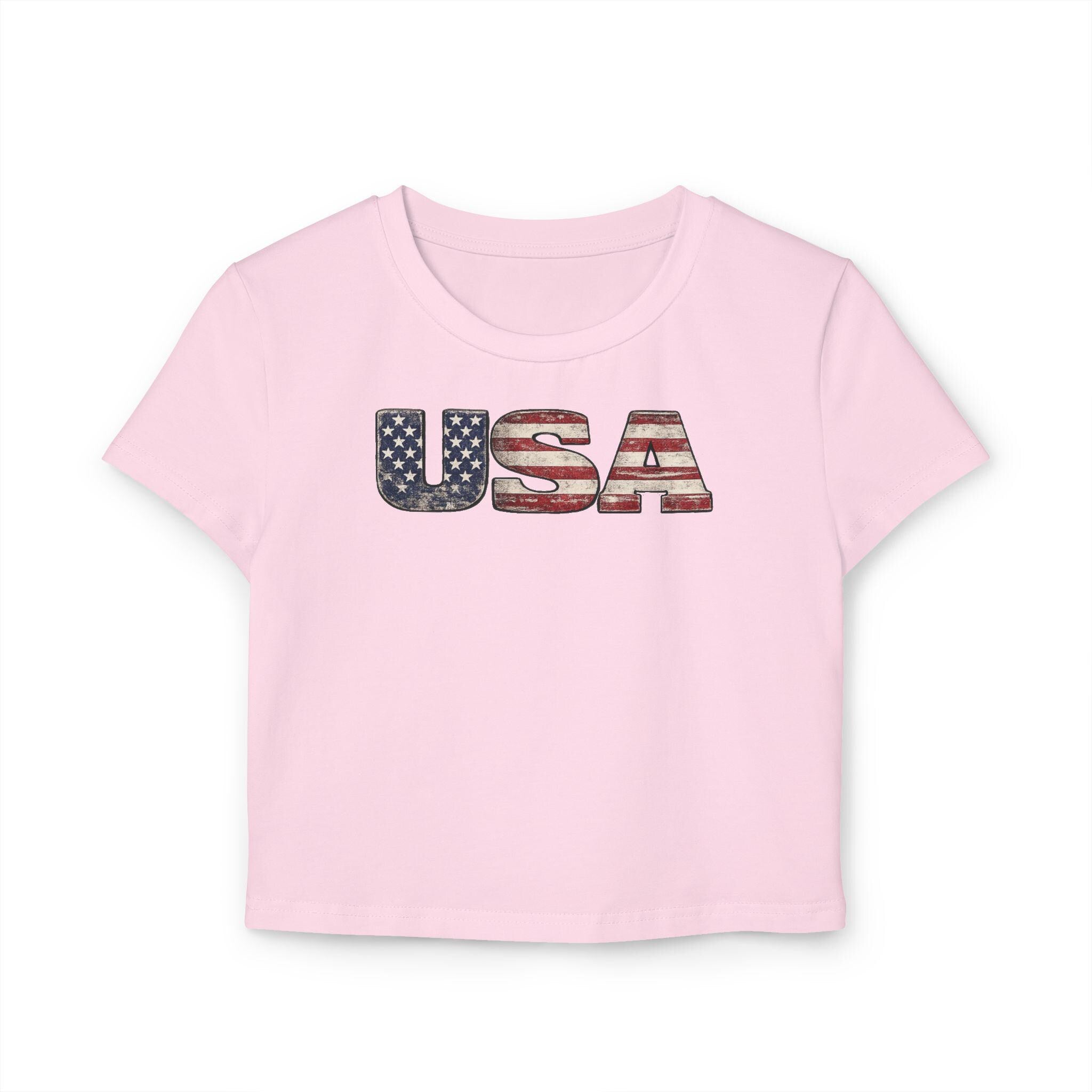 USA Flag Crop Tee