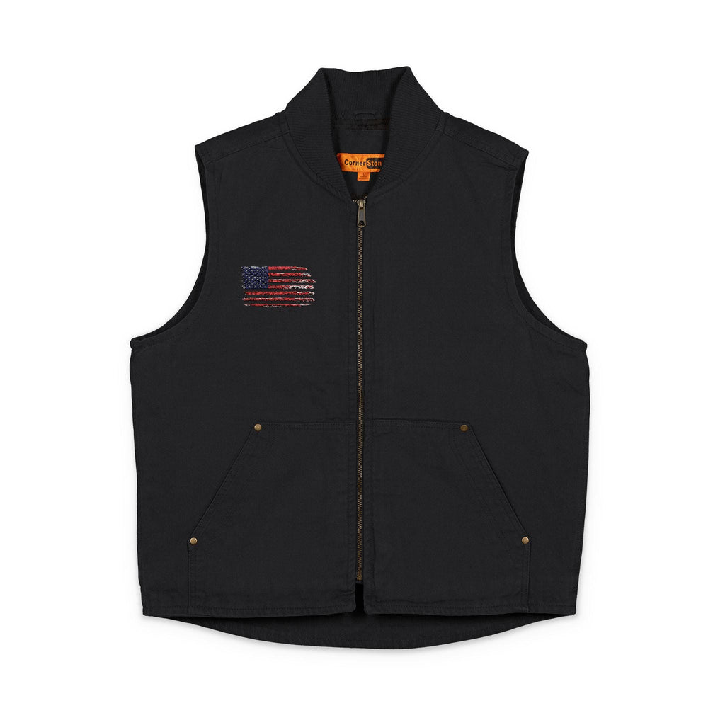 American Flag Embroidery Vest