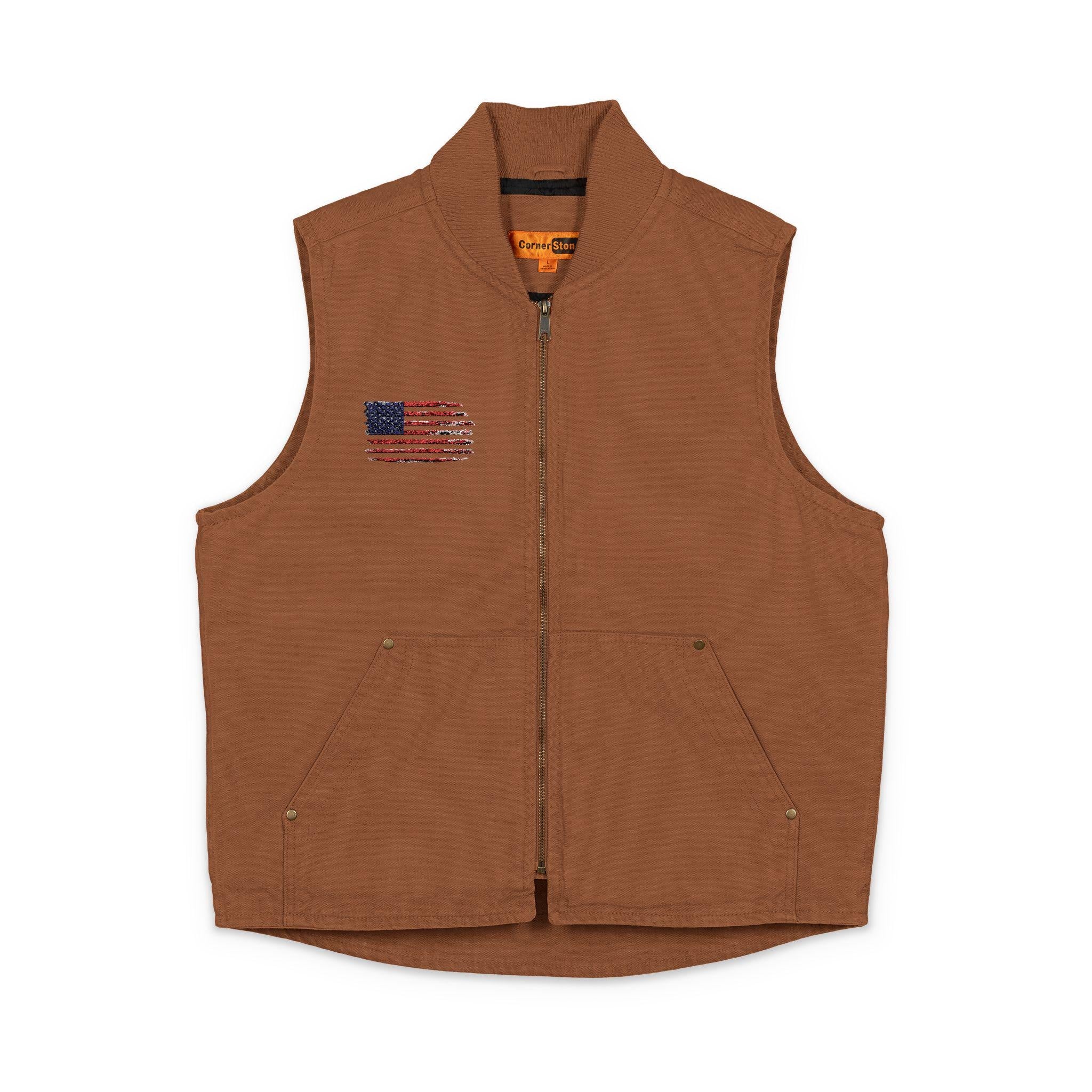 American Flag Embroidery Vest