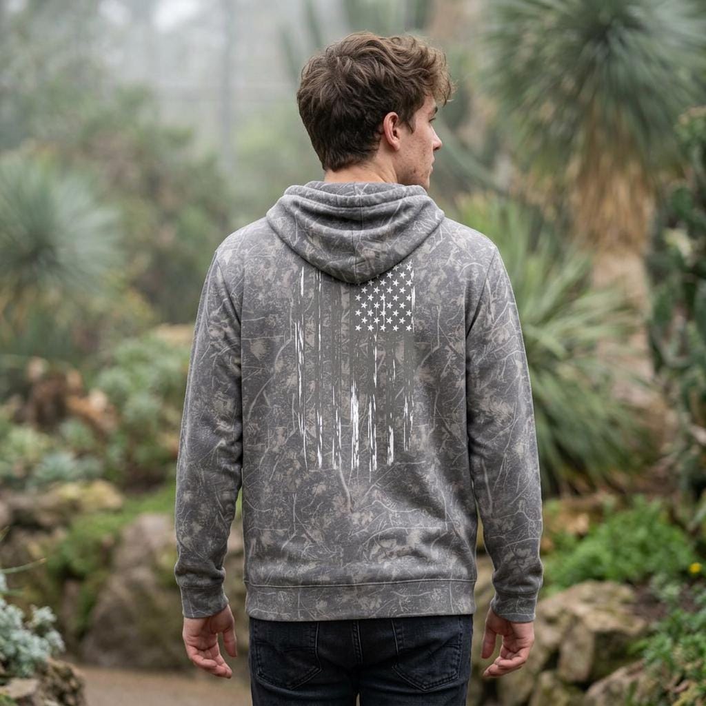 American Flag - Red Oak Supply Camo Hoodie
