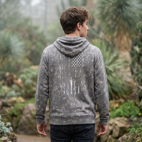American Flag - Red Oak Supply Camo Hoodie