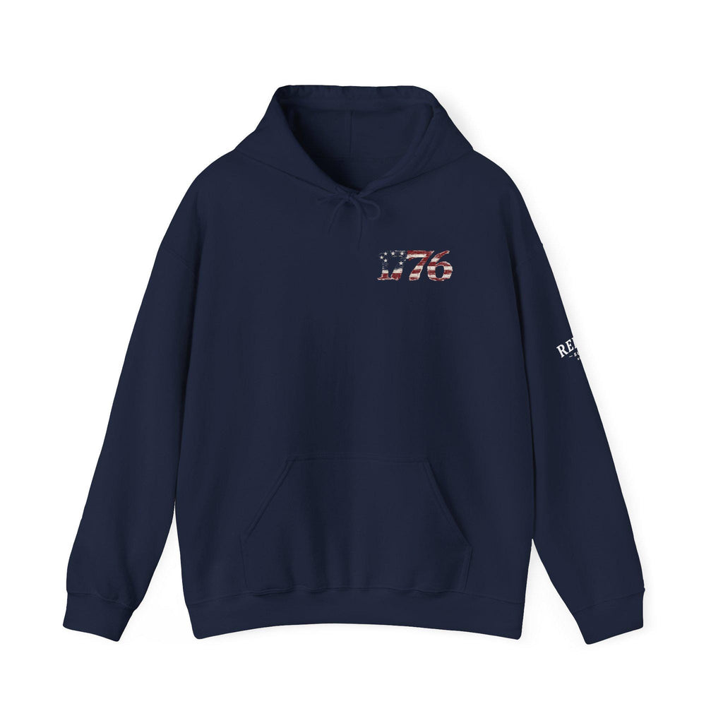 Distressed American Flag 1776 Hoodie | Vintage USA Patriotic Pullover