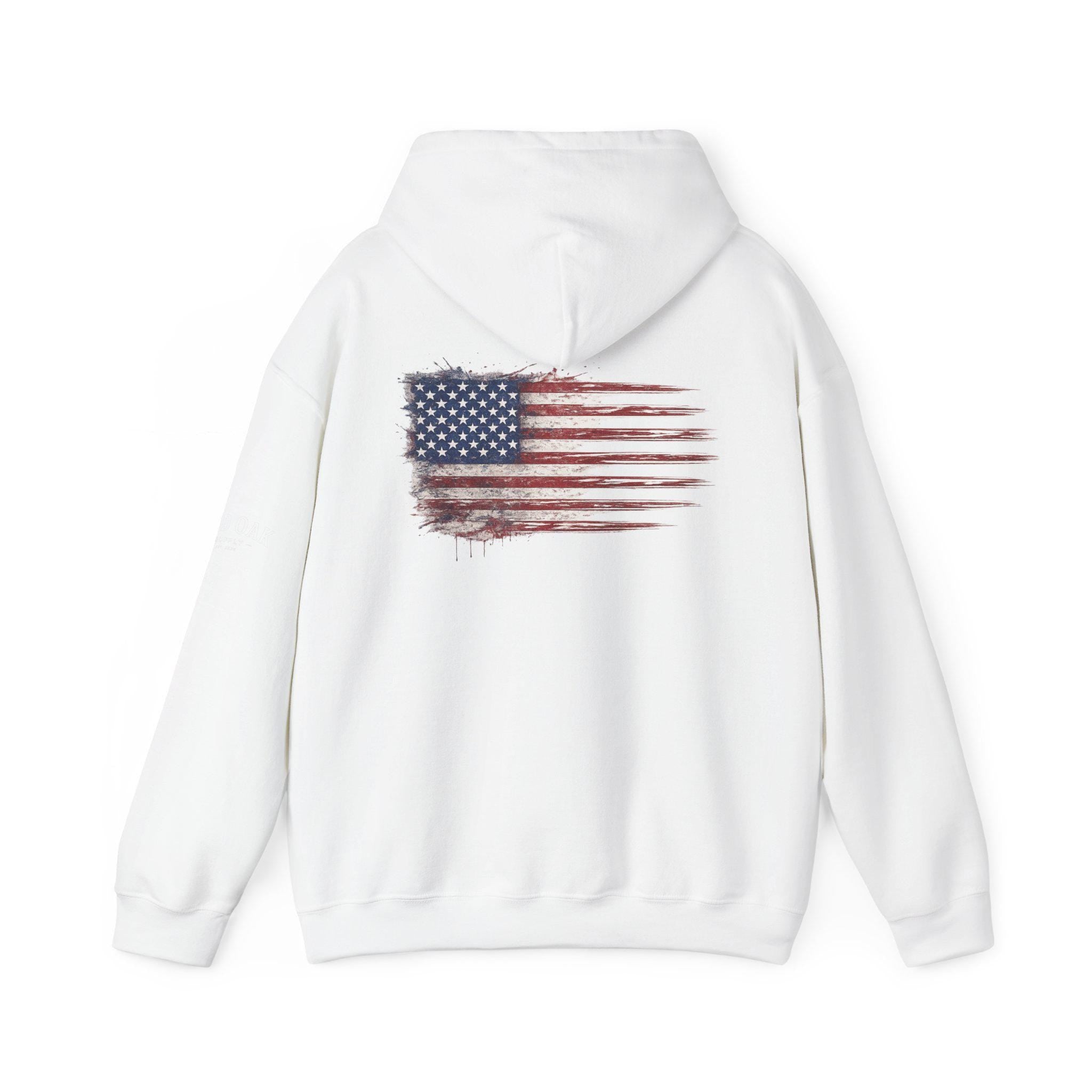 Distressed American Flag 1776 Hoodie | Vintage USA Patriotic Pullover