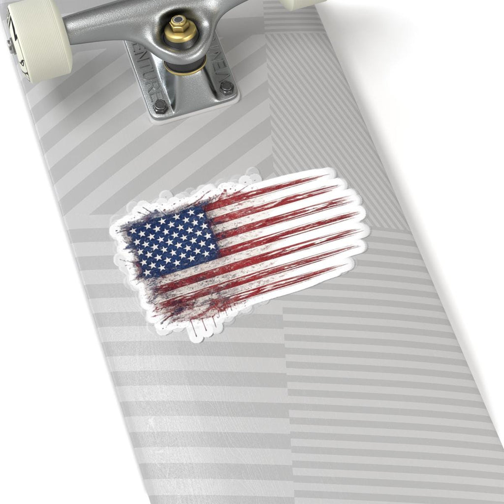 American Flag Kiss-Cut Sticker