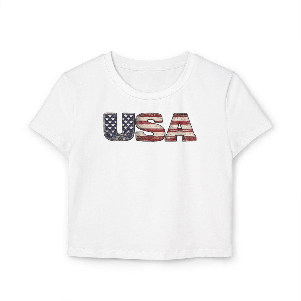 USA Flag Crop Tee